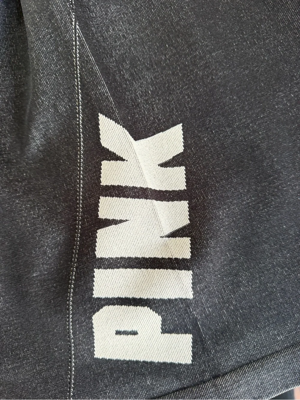PINK Victoria's Secret Black Zip-Up Performance Sweater with White Accents - Picture 3 of 4